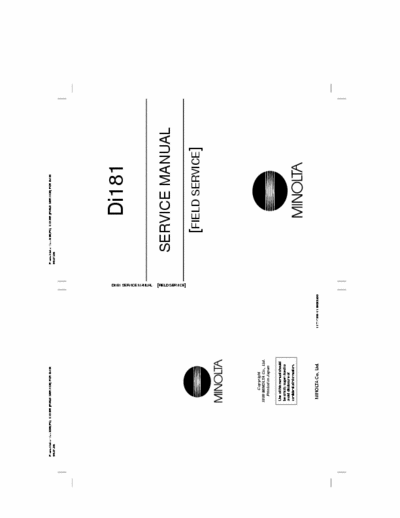 minolta di181 minolta service manual